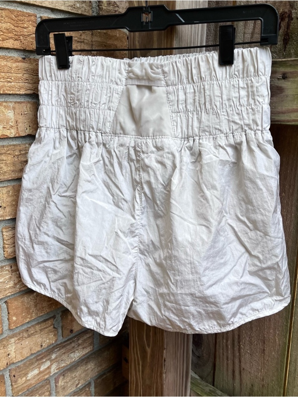 FP Movement by Free People Light Gray High-Waist Smocked Layered Shorts - Picture 2 of 4